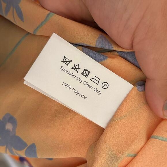 Borgo De Nor Orange Purple Floral Isadora Ruffled Cocktail Maxi Dress Size 10 - Picture 7 of 7